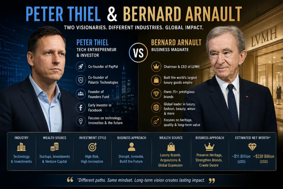 Peter Thiel and Bernard Arnault