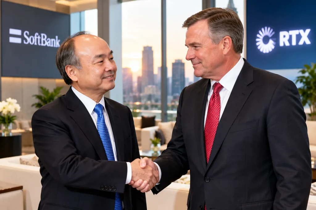 Corporate Partnership Handshake at Sunset