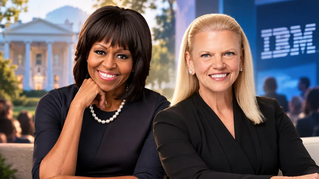 Michelle Obama and Ginni Rometty Leadership Portrait